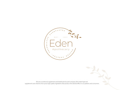 Eden-2 branding cosmetic cosmetology design identity illustration logo supplement typography vector