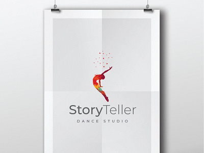 StoryTeller branding corporate branding dance logo dance music dance party dance studio dancehall design drawing icon identity illustration logo vector