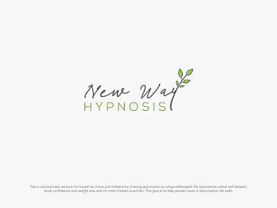 New way Hypnosis brand corporate branding design hypnosis hypo leaf leaf logo logo typography