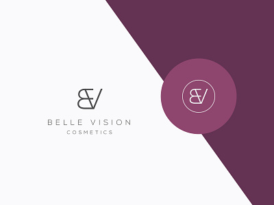 Belle Vision Cosmetics (B+V) brand branding design eyelash treatments facials logo microblading typography