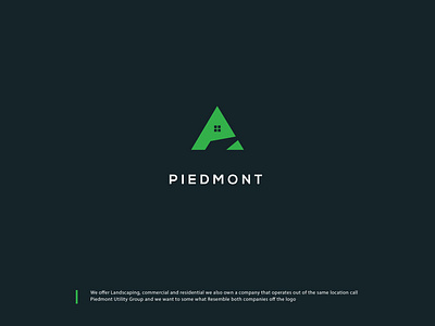 Piedmont design icon logo typography