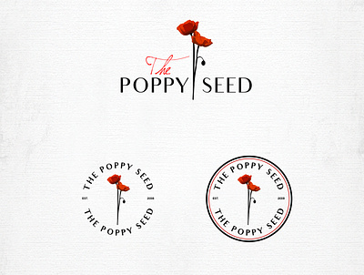 The Poppy Seed branding design flower logo typography