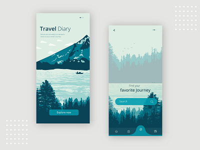 Travel Diary/Guide App Design illustration illustration art illustration artist illustration design travel agency travel app travel guide traveling travelling