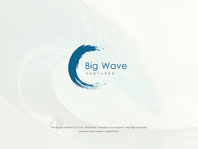 Big Wave Ventures brand branding corporate branding design icon identity illustration logo typography wave