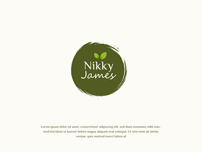 Nikky James brand branding cosmetic cosmetic logo cosmetology design icon identity illustration leaf logo typography