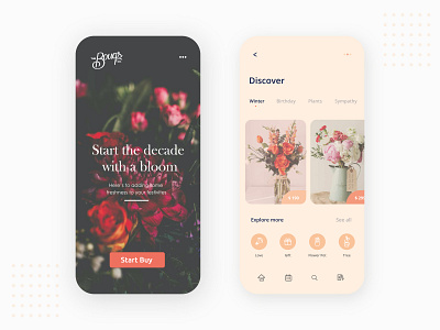 Flower App Design design floral flower flower app flower shop flowers identity ui