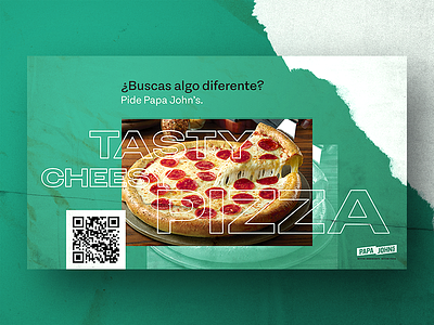 Try something different 2019 advertising green pizza propaganda streetart tasty