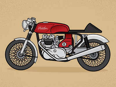 Freedom 1 3d cafe racer freedom fun illustator motorcycle realistic texture type vector