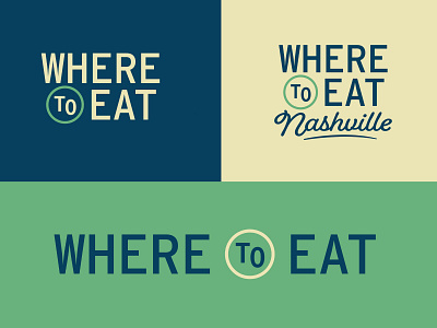Where to Eat design logo simple type typography vector