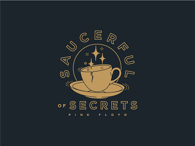 Saucerful of Secrets music pink floyd saucer teacup type vector