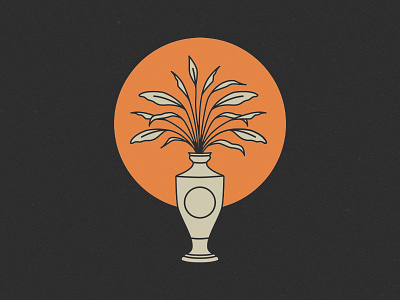 Potted Plant illustration monoline simple vector