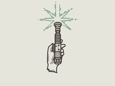 An Elegant Weapon for a More Civilized Age darth vader hand illustration light lightsaber luke skywalker monoline simple starwars vector vintage