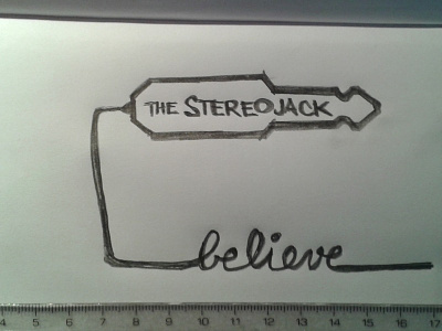 EP cover: Believe idea logo scraps sketch