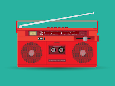 Cassette player, red edition