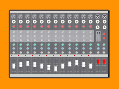Mixer analog audio console illustration mix mixer sound studio vector