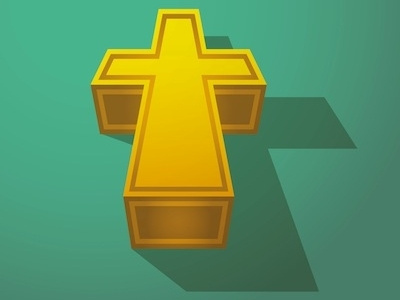 Cross cross shadow symbol