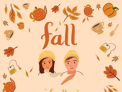 Autumn Fall For You character design digital illustration digital painting emotion emotional design graphicdesign human illustration illustrator procreate procreateapp
