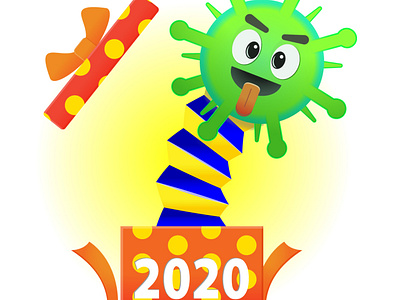 Korona giftbox 2003 corona coronarender coronavirus disease icon pandemic webicons