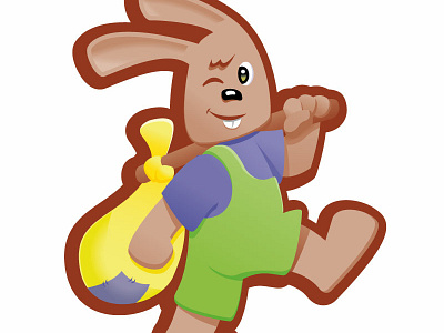Zrin Green Bunny bunnies bunny bunny logo cartoon logo event logo illustrated logo logo illustration