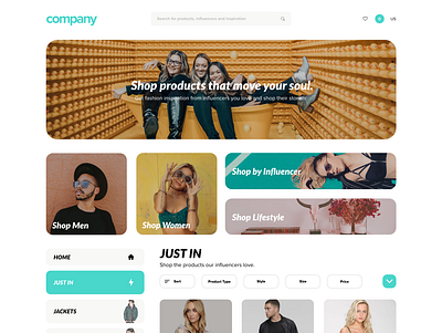 Influencer Focused Marketplace design dropshipping ecommerce marketplace marketplaces shopify ui ux