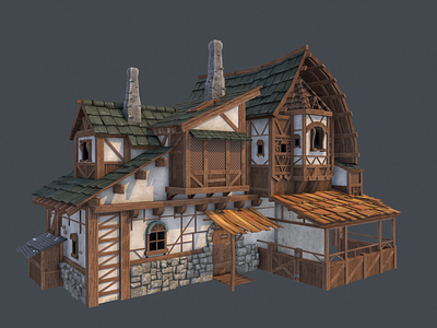 Low Poly House 3D Model