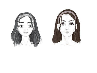 Girl Face Sketch girl character sketch sketching