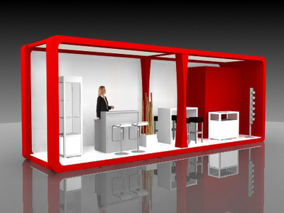 Exhibition Stand 3darchitecture 3dmodeling exhibition stand render