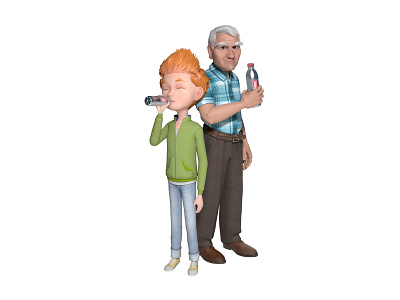 Young Old 3D Modeling 3d character 3dmodeling