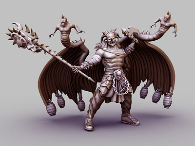 Devil Warrior 3D Render 3d character 3dmodeling render