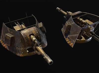 Gun turret 3D Render 3d modelling product design