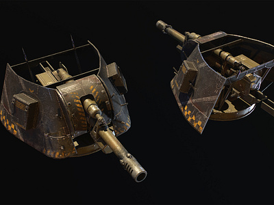 Gun turret  3D Render