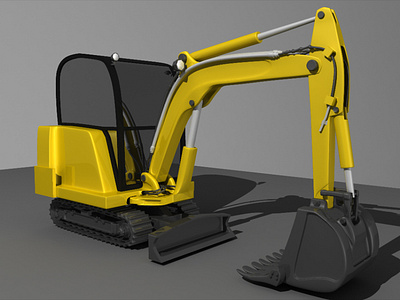 JCB Machine 3D Render