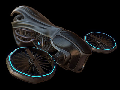 Hoverbike Drone 3D Model 3d modeling drone product design