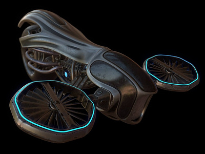 Hoverbike Drone 3D Model