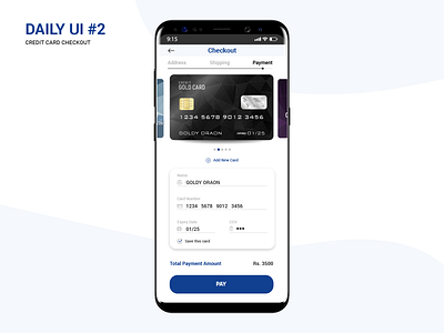 Daily UI #2: Credit Card Checkout