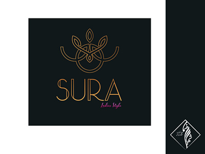 Sura Logo branding face fashion girl illustrator logo modern modern logo typography woman