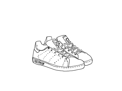 Adidas Stan Smith adidas adidas originals basket design drawing illustration shoes sketch tennis