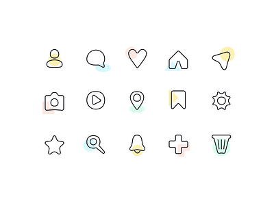 Social media icon set graphic design icon icon design icon set illustration social media