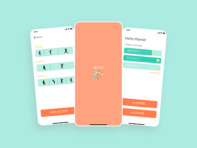 Exercise app for elderly with Alzheimer's disease branding dailyui exercise app figma figmadesign logo mobile mobile app mobile apps mobile design ui uidesign