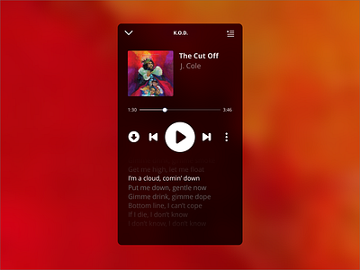 Daily UI #009 Music Player app daily 100 challenge design ui