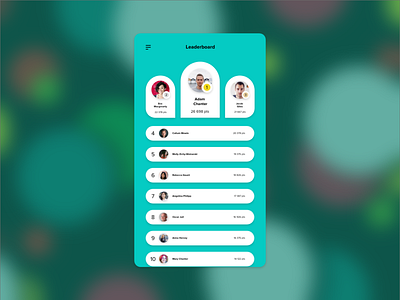 Daily UI #019 Leaderboard daily 100 daily 100 challenge design ui
