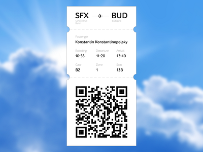 Daily UI #024 Boarding Pass