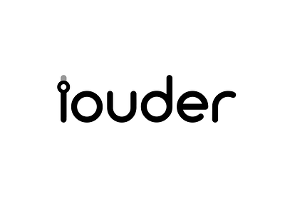 Louder — wordmark branding flat illustration logo typography vector