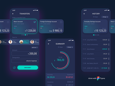 Banking App | Dark mode