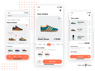 Sneakers Shop | Mobile App app app design e commerce figma online shopping product design shopping app sneakers sneakers shop typography ui ux vector