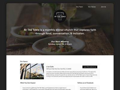 Community Meal Landing Page