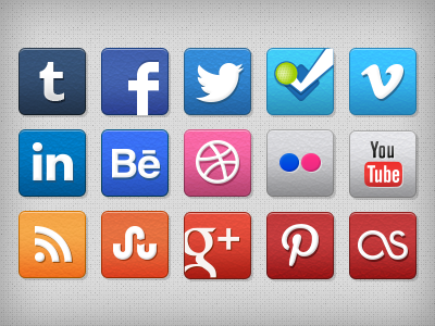 Stucco Social Media Icons by Brad Siefert on Dribbble