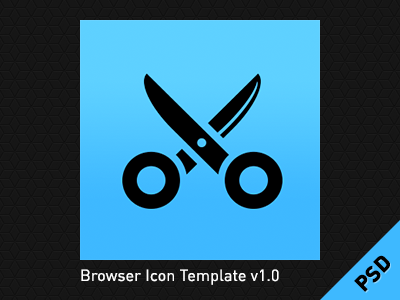 Browser Icon Template v1.0 browser favicon free freebies home screen icon ie9 ios psd template