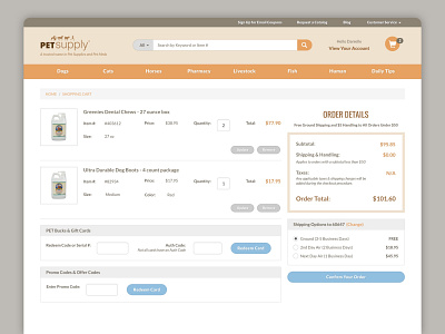 Pet Supply E-commerce Mockup