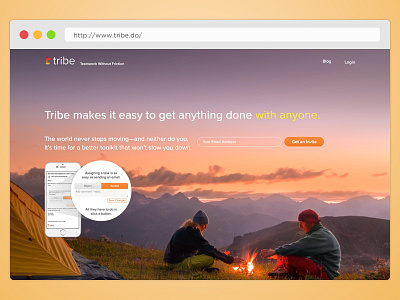 Tribe Landing page v1.1 landing page project management tribe web